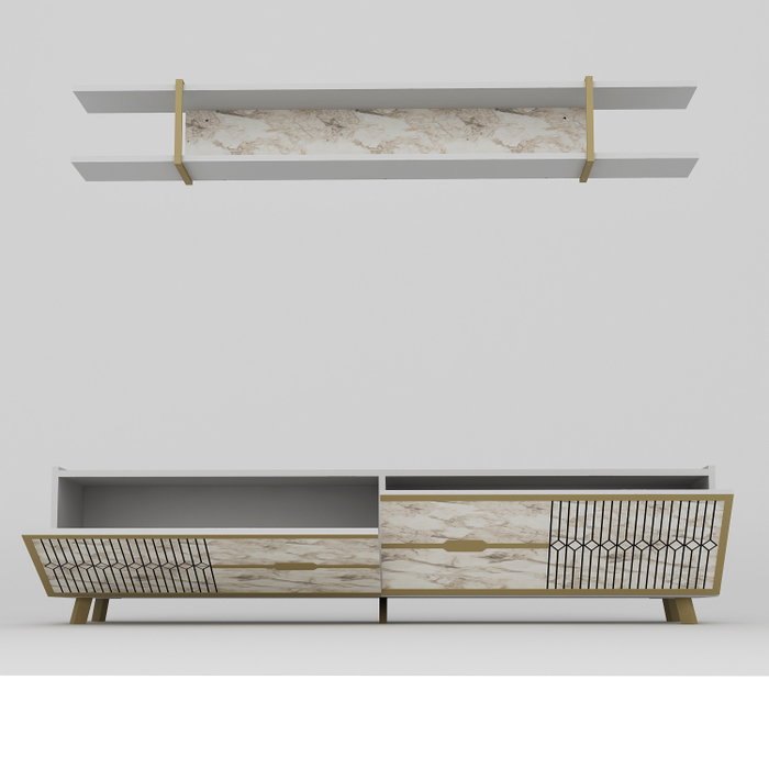 Hanah Home Frida - Mueble de TV Blanco